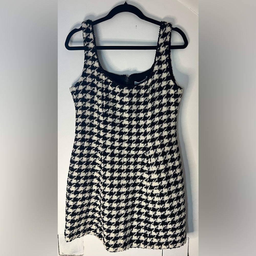 Antonio Melani Macy Wool Blend Houndstooth Mini Sheath Dress Size 8 NWT